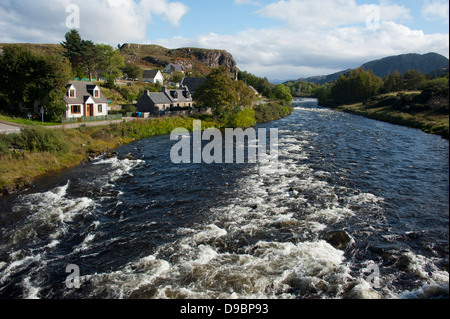 River Ewe, Poolewe, Wester Ross, Highland, Ecosse, Grande-Bretagne, Europe , Fluss Ewe, Poolewe, Wester Ross, Highland, Schottla Banque D'Images