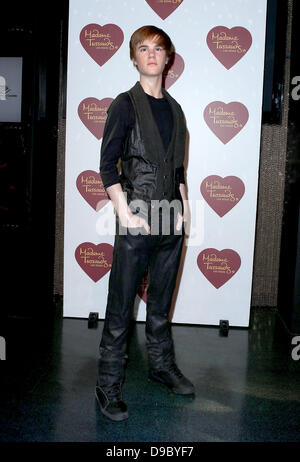 Justin Bieber dévoile Madame Tussauds Wax figure. Las Vegas, Nevada - 25.01.12 Banque D'Images