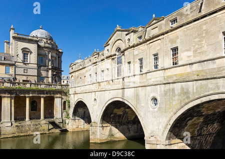 Détail de Pulteney Bridge, Bath, Angleterre, Royaume-Uni Banque D'Images