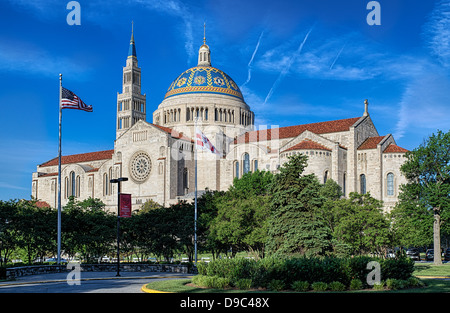 La basilique du Sanctuaire national de l'Immaculée Conception, à Washington, D.C., USA Banque D'Images