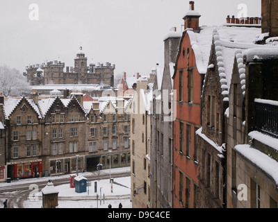 George Heriot's School à partir de la rue Victoria Banque D'Images