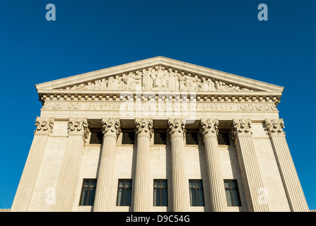 Bâtiment de la Cour suprême, dans l'est de façade, Washington D.C., USA Banque D'Images
