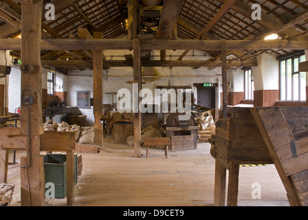 Intérieur de Stott Park Bobbin Mill, Finsthwaite, South Lakeland, Parc National de Lake District, Cumbria, Angleterre, Royaume-Uni Banque D'Images