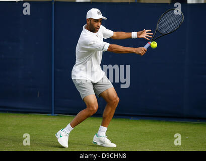 Eastbourne, Royaume-Uni. 17 Juin, 2013. James Blake (USA) en action au cours de l'AEGON International tournament à Devonshire Park Banque D'Images