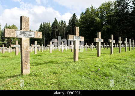 Le Linge, soldat français dans le cimetière du Col vous quitte la pierre, le linge, un événement de trois jours cimetière le Col vous quitte Banque D'Images