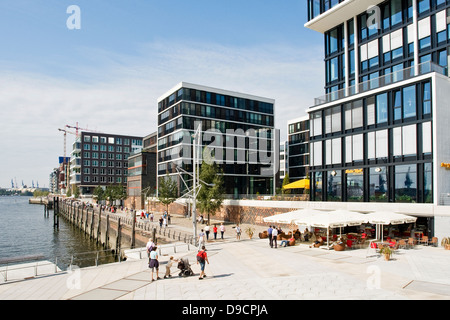 La société Architektur in der HafenCity à Hambourg , l'architecture moderne dans la HafenCity à Hambourg, Banque D'Images