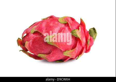 Dragon fruit cru isolé sur fond blanc Banque D'Images