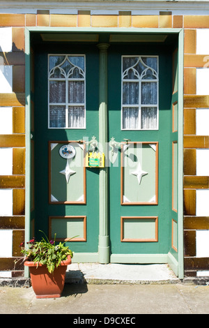 Vieille porte avant dans Wustrow Banque D'Images