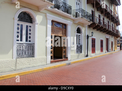 Avenida Eloy Alfaro bâtiments, Vieille Ville, Panama Banque D'Images