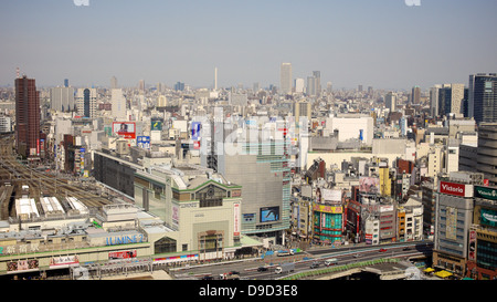 Vue aérienne de Shinjuku Odakyu depuis le sud du siècle Tower Hotel Banque D'Images