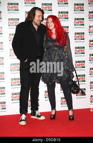 Jonathan Ross et sa femme Jane Goldman l'Empire Jameson 2011 Film Awards tenue au Grosvenor House - Arrivées. Londres, Angleterre - 27.03.11 Banque D'Images