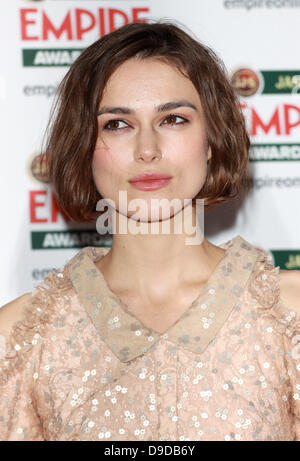 Keira Knightley l'Empire Jameson 2011 Film Awards tenue au Grosvenor House - Arrivées Londres, Angleterre - 27.03.11 Banque D'Images