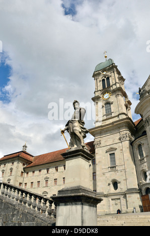 Monastère, Einsiedeln, Schwyz, Suisse. Banque D'Images