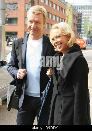 Jane Torvill et Christopher Dean à l'ITV studios London, England - 28.03.11 Banque D'Images