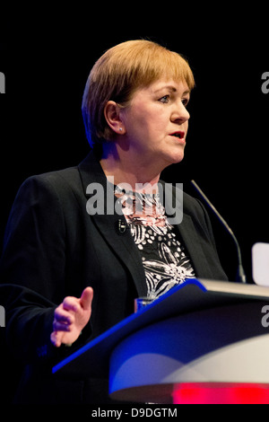 Leader du travail johann lamont parle à la conférence à Inverness Banque D'Images