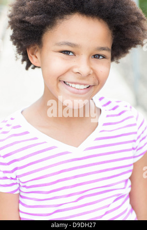 Portrait of Girl t shirt Banque D'Images