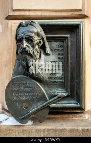 Sculpture de Jan Matejko, peintre polonais du xixe siècle, Cracovie, Pologne, Europe orientale, Europe Banque D'Images