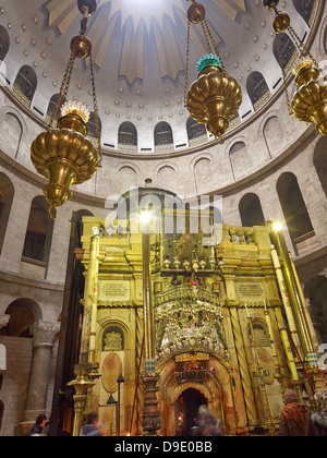 Tombe du Christ dans l'église de Saint Sépulcre à Jérusalem, Israël Banque D'Images