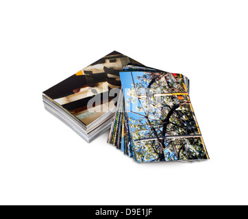 Pile de photos imprimées sur du papier photo Banque D'Images