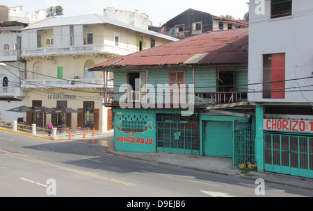 Avenida Eloy Alfaro bâtiments, Vieille Ville, Panama Banque D'Images