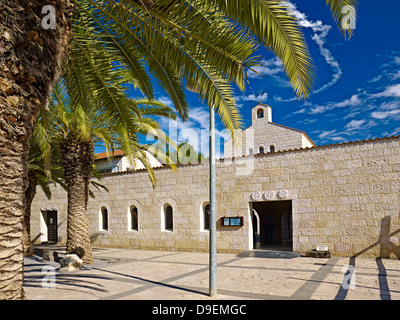 Église de la Multiplication Tabgha sur la mer de Galilée, Israël Banque D'Images