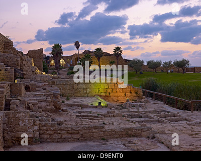 Site archéologique romain de Césarée, district de Haïfa, Israël Banque D'Images