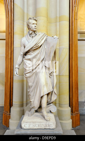 Sculpture Statue Karl-Friedrich Schinkel de Christian Friedrich Tieck et Hermann Wittig, Friedrichswerdersche vue intérieure... Banque D'Images
