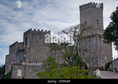 Château de Vénus à Erice, en Sicile. Banque D'Images