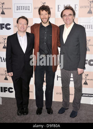 Aron Ralston et invité, le film de Danny Boyle 2011 Independent Spirit Awards à Santa Monica Beach - Arrivées Los Angeles, Californie - 26.02.11 Banque D'Images