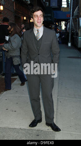 B. J. Novak 'le Late Show with David Letterman" à l'Ed Sullivan Theater - Arrivées New York City, USA - 01.03.11 Banque D'Images