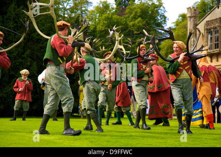 Abbots Bromley Horn Abbots Bromley, danse, Staffordshire, England, UK Banque D'Images