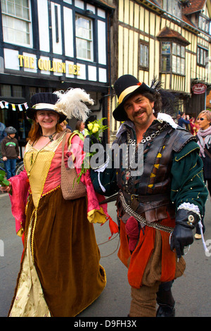 Shakespeare's Parade anniversaire annuel, Stratford upon Avon, Warwickshire, England, UK Banque D'Images