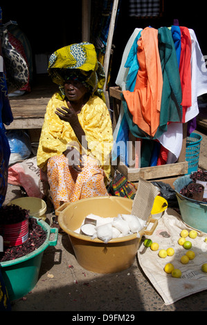 Royal Albert Marché, Banjul, Gambie, Afrique de l'Ouest, l'Afrique Banque D'Images