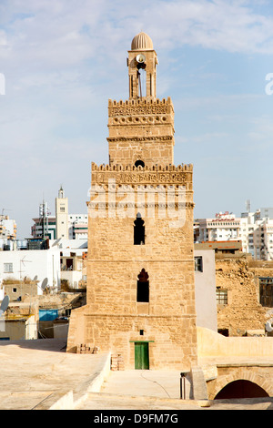 Minaret de la Grande Mosquée de la Médina de Sfax Tunisie Banque D'Images