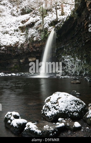 Sgwd Gwladus, parc national de Brecon Beacons, Powys, Wales, UK Banque D'Images