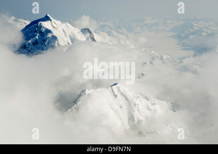 Le mont Hunter, Denali National Park, Alaska, USA Banque D'Images