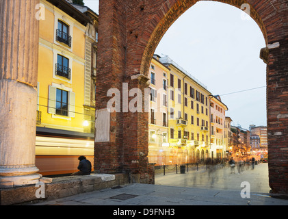 Piazza San Lorenzo, Milan, Lombardie, Italie Banque D'Images