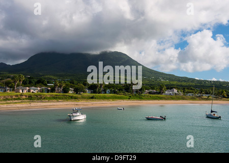 L'île de Nevis, Saint Kitts et Nevis, Iles sous le vent, Antilles, Caraïbes Banque D'Images