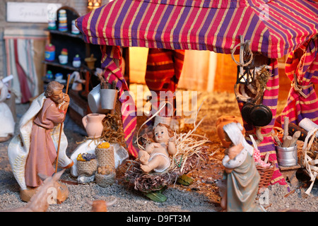 Crèche de Noël, Rome, Latium, Italie Banque D'Images