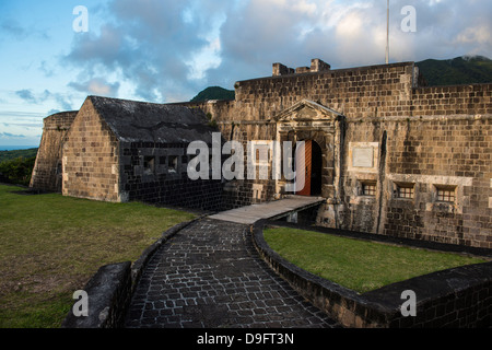 La forteresse de Brimstone Hill, UNESCO World Heritage Site, Saint Kitts, Saint Kitts et Nevis, Iles sous le vent, Antilles, Caraïbes Banque D'Images