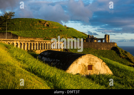 La forteresse de Brimstone Hill, UNESCO World Heritage Site, Saint Kitts, Saint Kitts et Nevis, Iles sous le vent, Antilles, Caraïbes Banque D'Images