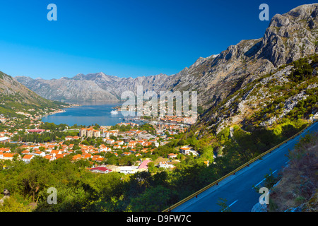 Kotor, baie de Kotor, site classé au Patrimoine Mondial de l'UNESCO, le Monténégro Banque D'Images