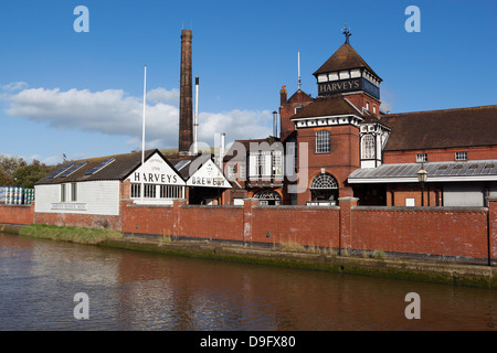 Brasserie Harveys sur rivière Ouse, Lewes, East Sussex, England, UK Banque D'Images