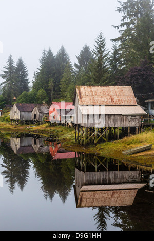 La ville norvégienne de la pêche de Pétersbourg, le sud-est de l'Alaska, USA Banque D'Images