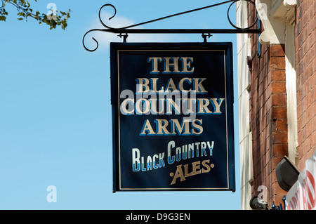 Le Black Country Arms enseigne de pub, Birmingham, West Midlands, England, UK Banque D'Images