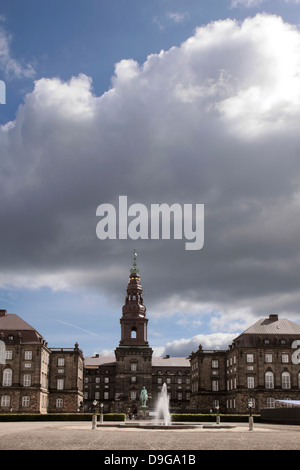 Château de Christiansborg au centre de Copenhague, Danemark Banque D'Images