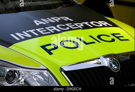 Voiture de police muni d'un dispositif automatique de plaques minéralogiques, Londres Banque D'Images