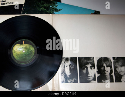 Beatles original de vinyle l'Album Blanc, Londres Banque D'Images