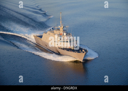 Le navire de combat littoral Unité Pre-Commissioning Fort Worth. Banque D'Images