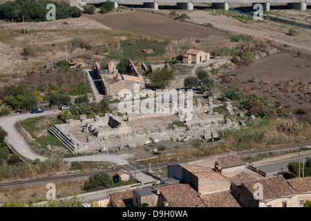 Tempio della Vittoria, Temple de la Victoire, Himera, Sicile, Italie Banque D'Images